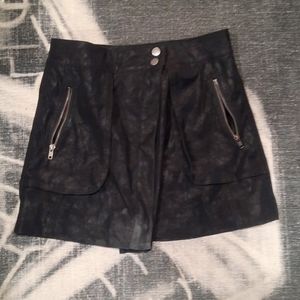 21 Saints Faux Leather Wrap Moto Mini Skirt women's size medium